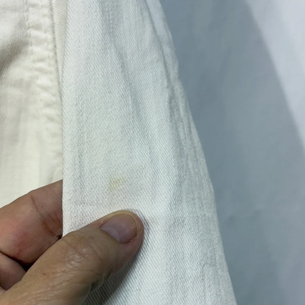🧇Lauren Ralph Lauren white collarless Jean Jacket: - Picture 5 of 5